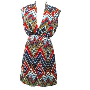 Love 4 Luck Deep V Neck Mini Dress Size Medium